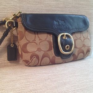 Coach signature wristlet
