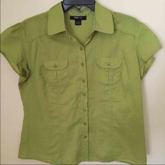 Style & Co~Sz M~ Fitted Blouse - Picture 1 of 4
