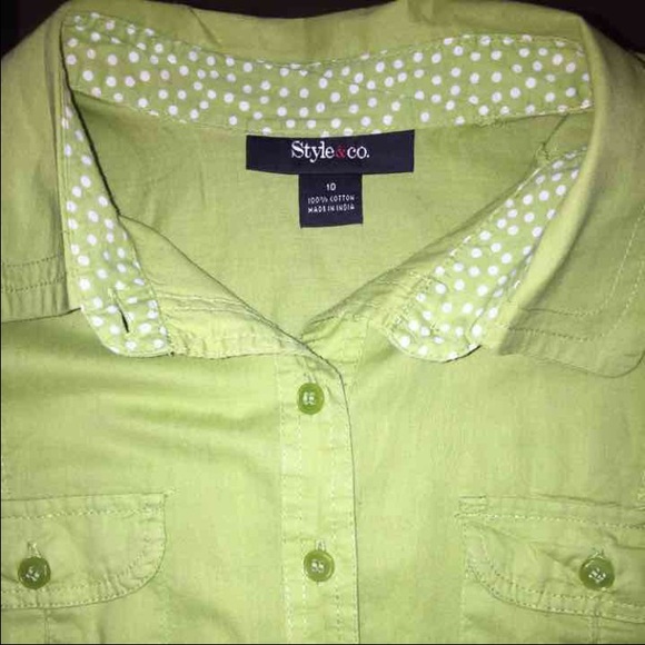 Style & Co~Sz M~ Fitted Blouse - Picture 3 of 4