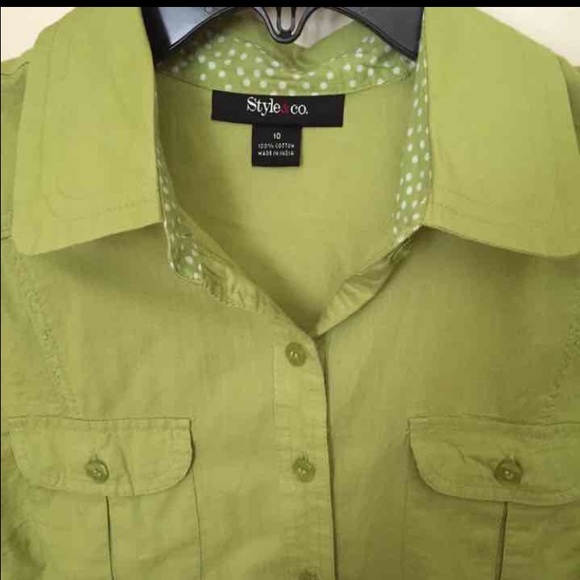 Style & Co~Sz M~ Fitted Blouse - Picture 4 of 4