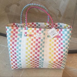 Kate spade multicolor straw tote