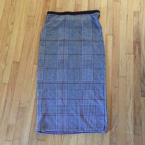 TOPSHOP plaid pencil skirt