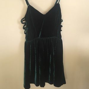 Green Velvet Dress
