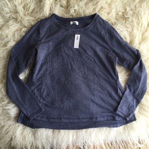 Old Navy split side blue sweater
