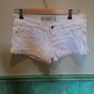 Abercrombie & Fitch White Jean Shorts