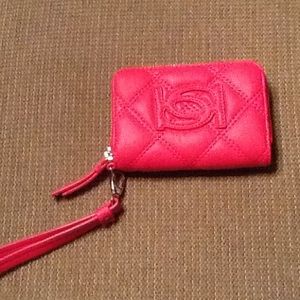 Bebe hot pink/red wristlet