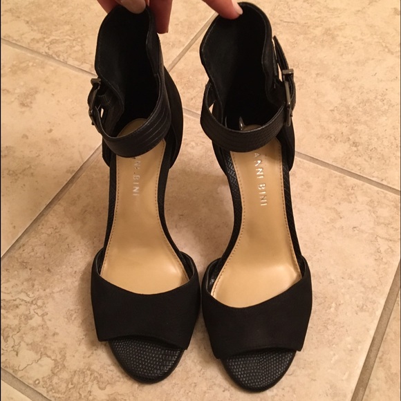 Gianni Bini brand, Black Open Toed Stilettos