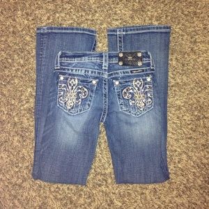 Kid Girls MISS ME BOOTCUT Sz 7Jeans*LOTS OF BLING*