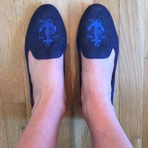 GAP denim flats with anchor decal