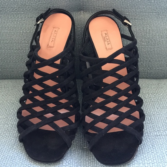 Alaia Shoes - Alaia Paris black suede heels