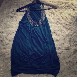 Forever 21 deep teal color beaded top