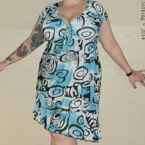 Aqua swirled dress