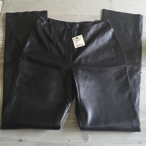 Bebe black leather pants