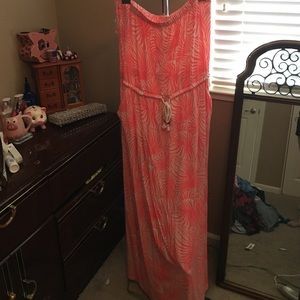 Palm leaf Maxi dress