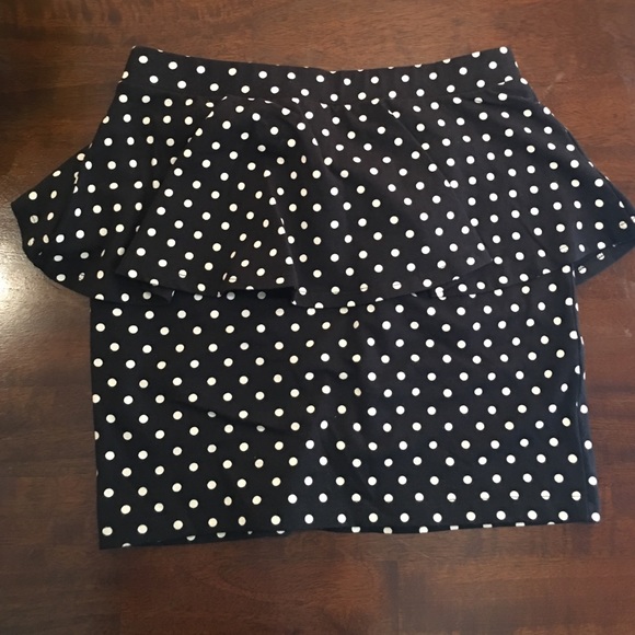 Polka dot peplum