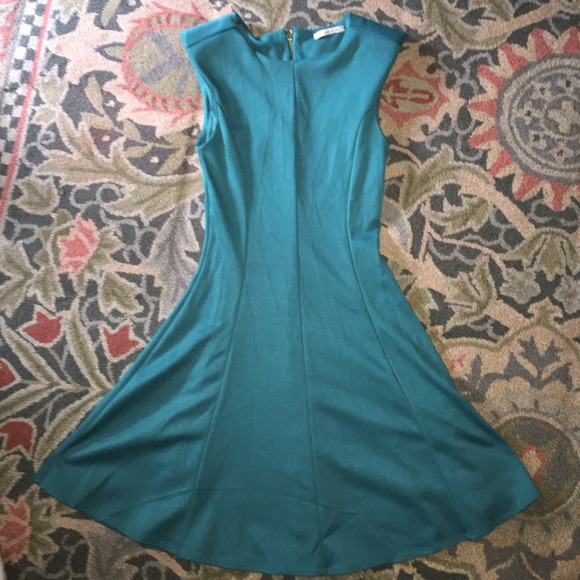 Teal peplum dress