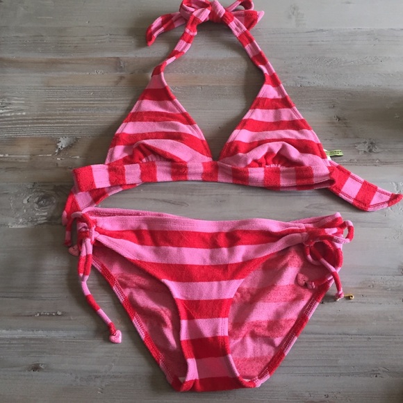 Juicy Couture striped Terry bikini