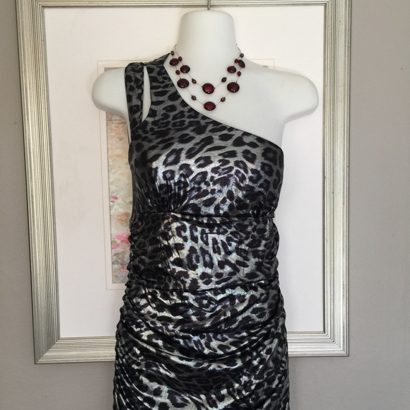 Leopard sexy shiny dress