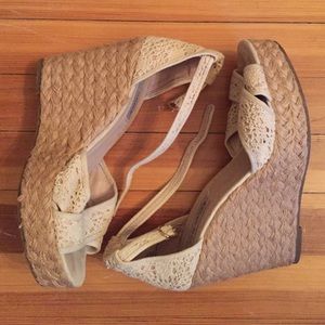 Steve Madden Crochet Lace Wedges