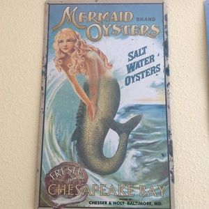 Mermaid sign 14x8