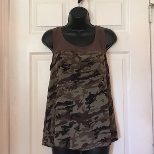 CAMOUFLAGE SLEEVELESS TOP