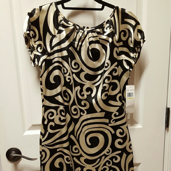 London Times black/ivory dress size 4