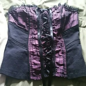 Strapless royal bones zip corset