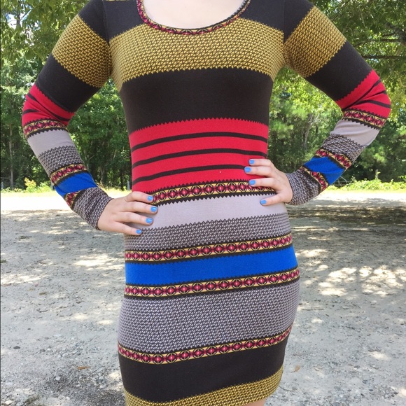 ‼️Body Con Striped Sexy Dress