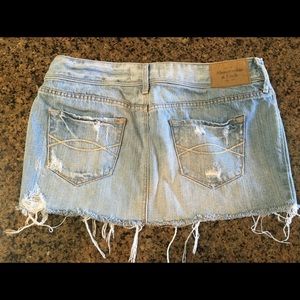 Abercrombie light denim short skirt
