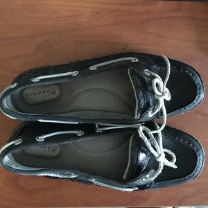 Black & Silver Sperrys