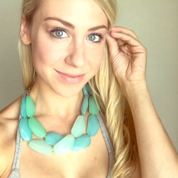 Double layered necklace✨turquoise