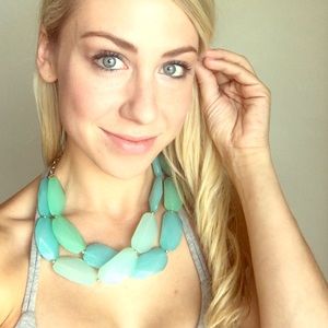 Double layered necklace✨turquoise