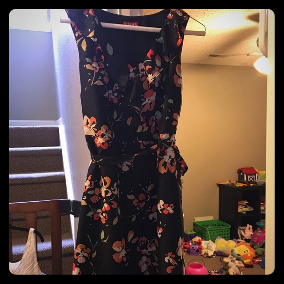 Black floral dress by Merona.