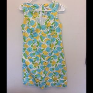 Lilly Pulitzer  Dress- White Citron Citrus- Size 6
