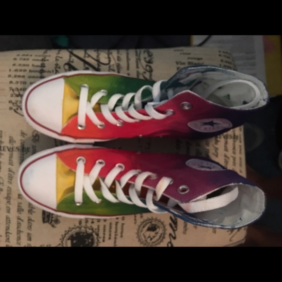 Tie-Die high-top converse (bought handmade)