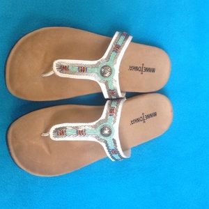 Minnetonka beaded sandals