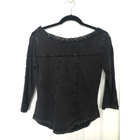 Free People Black Laced Top - Picture 2 of 2