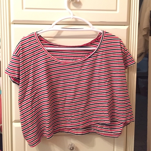 American Apparel Striped Crop Top