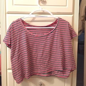 American Apparel Striped Crop Top