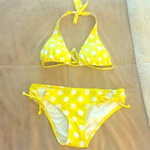 Yellow polka dot bikini