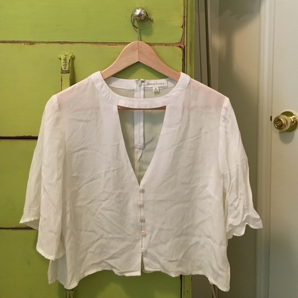 Honey Punch white top NWT M