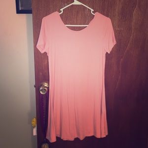 Pink swing t-shirt dress