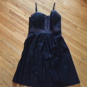 Black American eagle Victorian dress