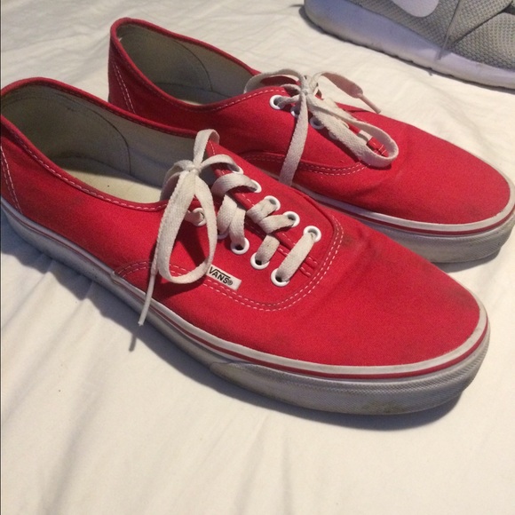 Red Authentic Vans