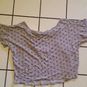Papaya Polka dot crop top