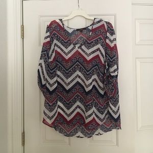 Sheer Patterned Blouse
