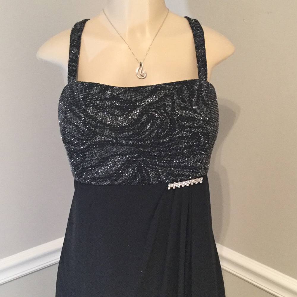 Lovely black and silver evening gown