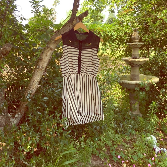Vintage Striped Hi-Low Dress - Picture 1 of 4