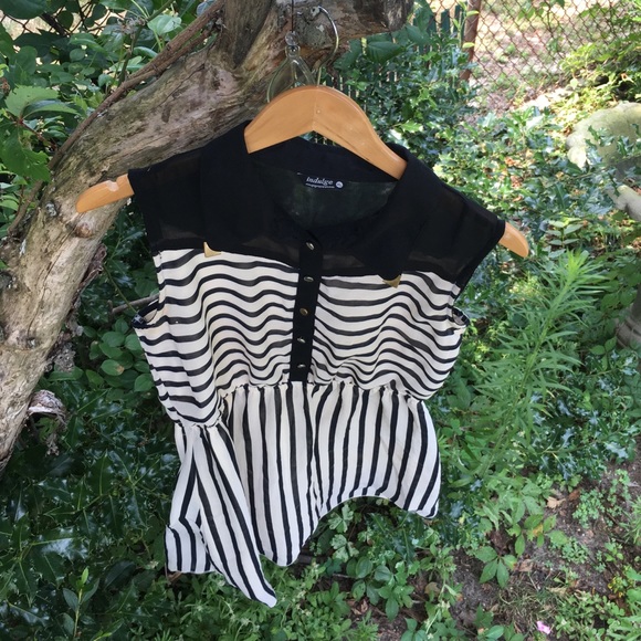 Vintage Striped Hi-Low Dress - Picture 2 of 4