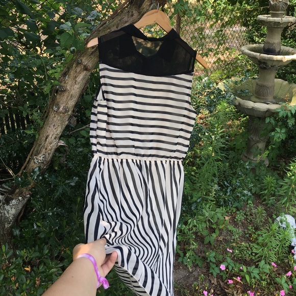 Vintage Striped Hi-Low Dress - Picture 3 of 4